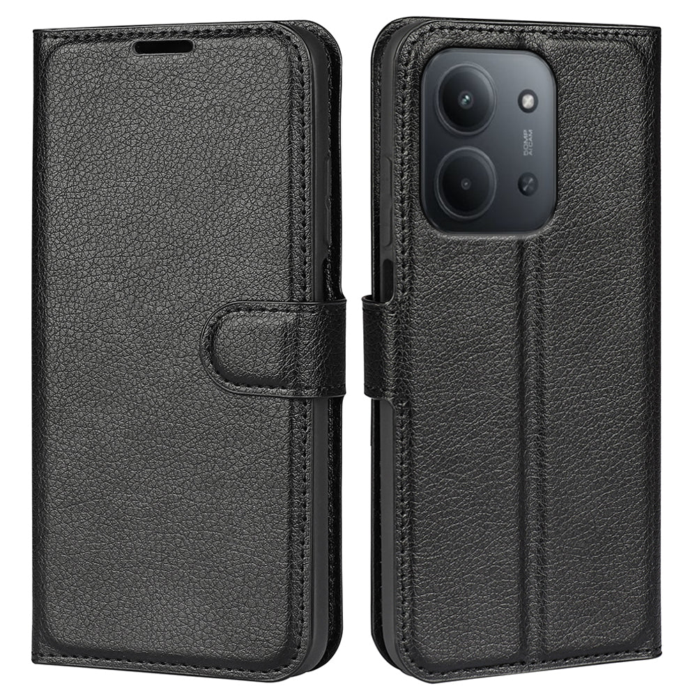 For Xiaomi Redmi 15C 5G (EU) (173mm) / 15C 4G (EU) (173mm) Case Litchi Texture Shockproof Leather Wallet Phone Cover