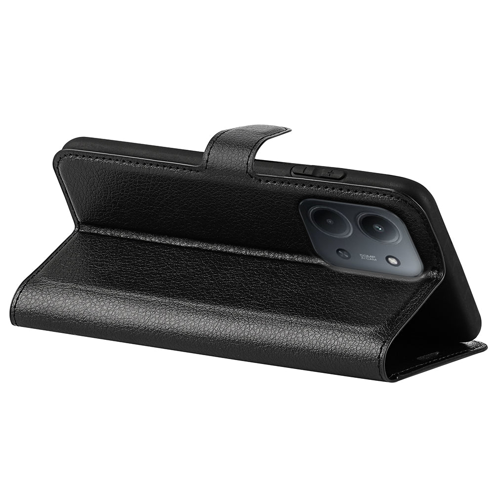 For Xiaomi Redmi 15C 5G (EU) (173mm) / 15C 4G (EU) (173mm) Case Litchi Texture Shockproof Leather Wallet Phone Cover