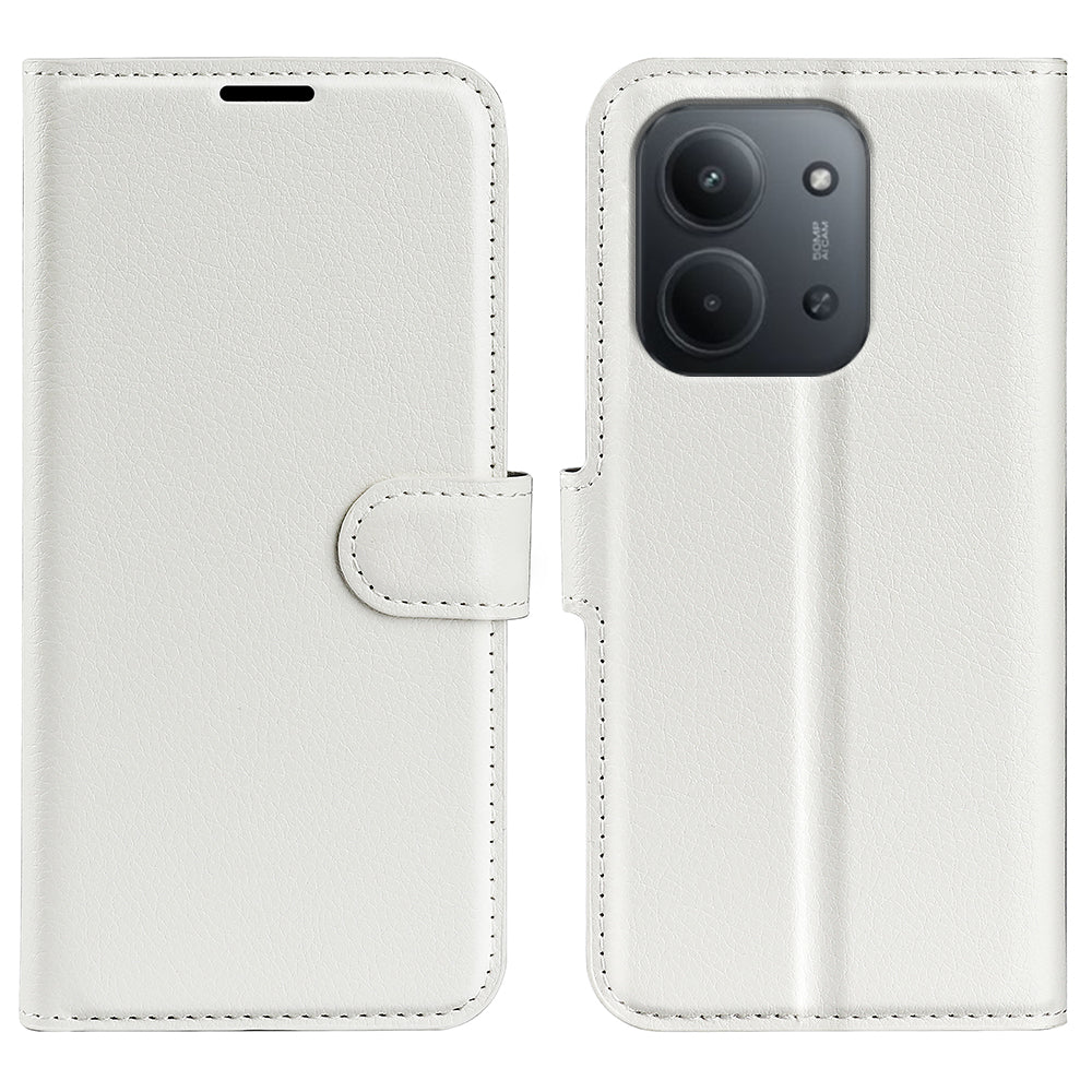 For Xiaomi Redmi 15C 5G (EU) (173mm) / 15C 4G (EU) (173mm) Case Litchi Texture Shockproof Leather Wallet Phone Cover