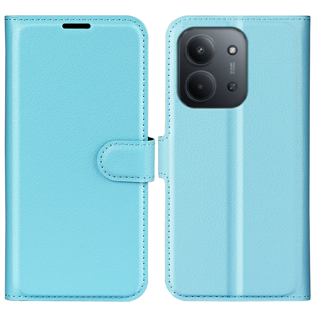 For Xiaomi Redmi 15C 5G (EU) (173mm) / 15C 4G (EU) (173mm) Case Litchi Texture Shockproof Leather Wallet Phone Cover