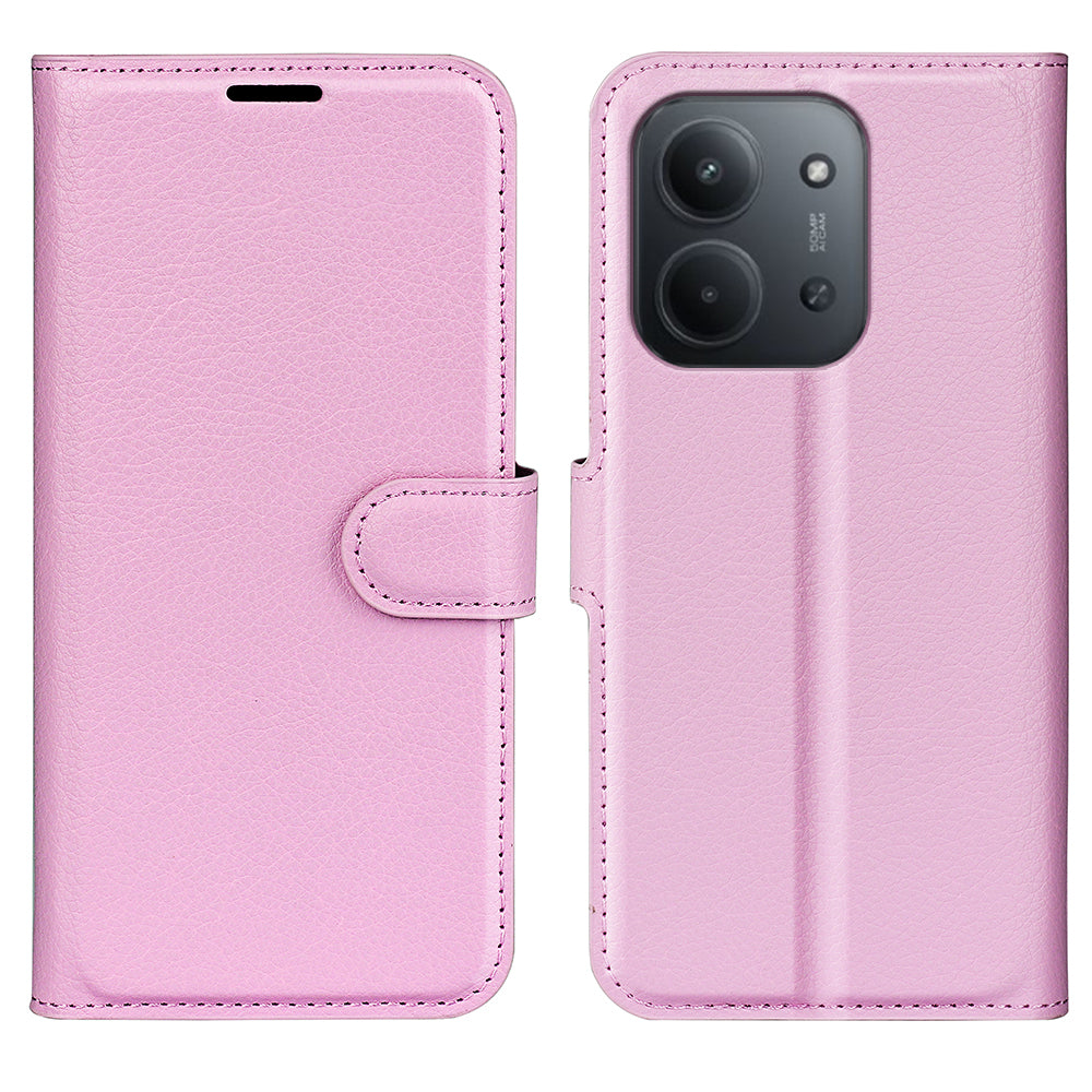 For Xiaomi Redmi 15C 5G (EU) (173mm) / 15C 4G (EU) (173mm) Case Litchi Texture Shockproof Leather Wallet Phone Cover