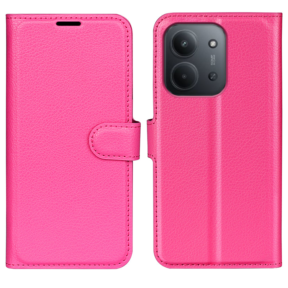 For Xiaomi Redmi 15C 5G (EU) (173mm) / 15C 4G (EU) (173mm) Case Litchi Texture Shockproof Leather Wallet Phone Cover