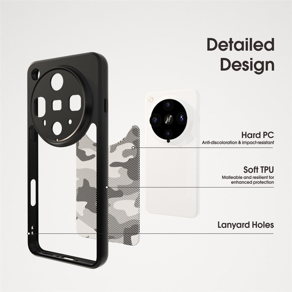 IBMRS For Oppo Find X8 Ultra 5G Case Soft TPU Frame Hard PC Back Anti-Fall Phone Cover