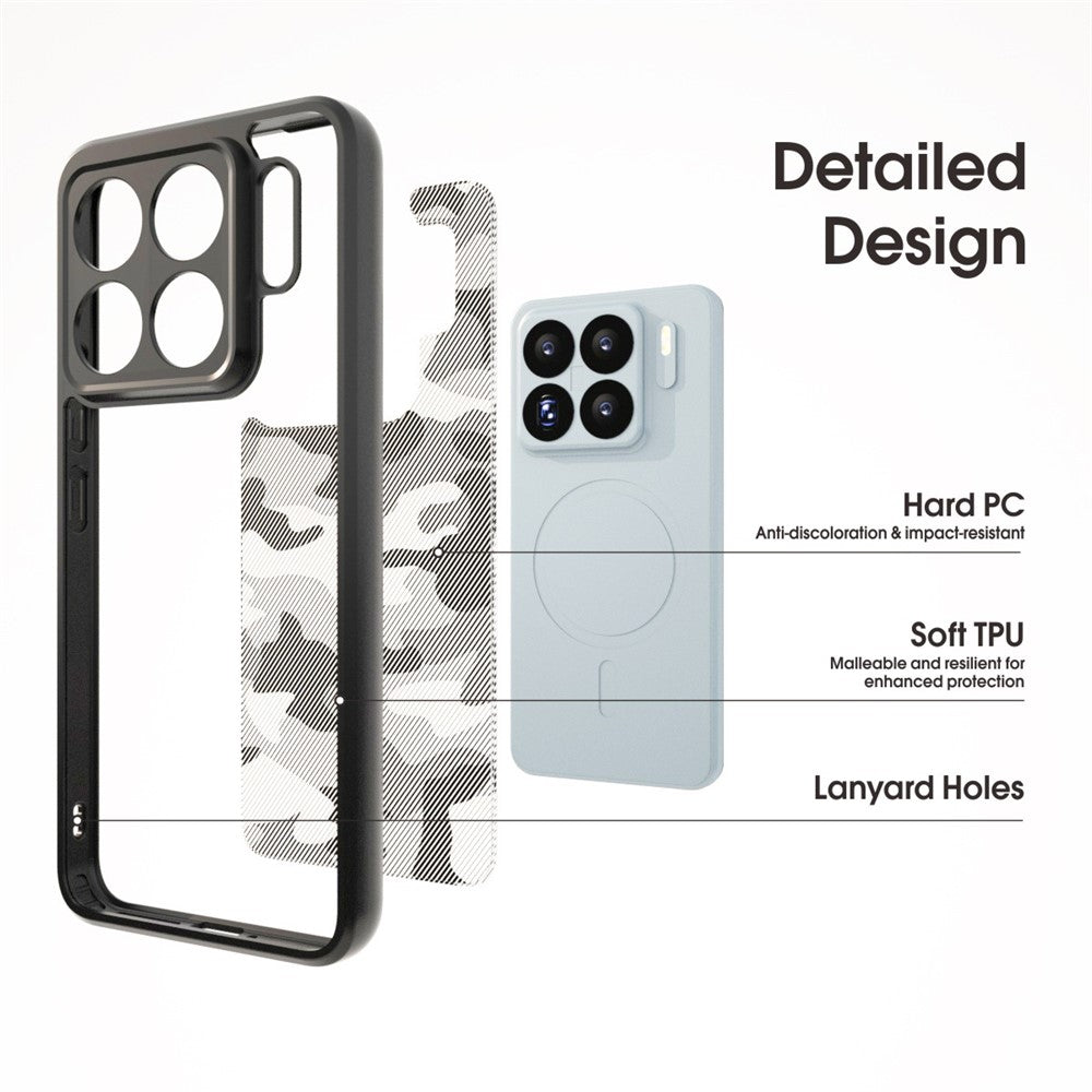 IBMRS For Xiaomi 15S Pro Case Soft TPU Frame Hard PC Back Anti-Fall Phone Cover