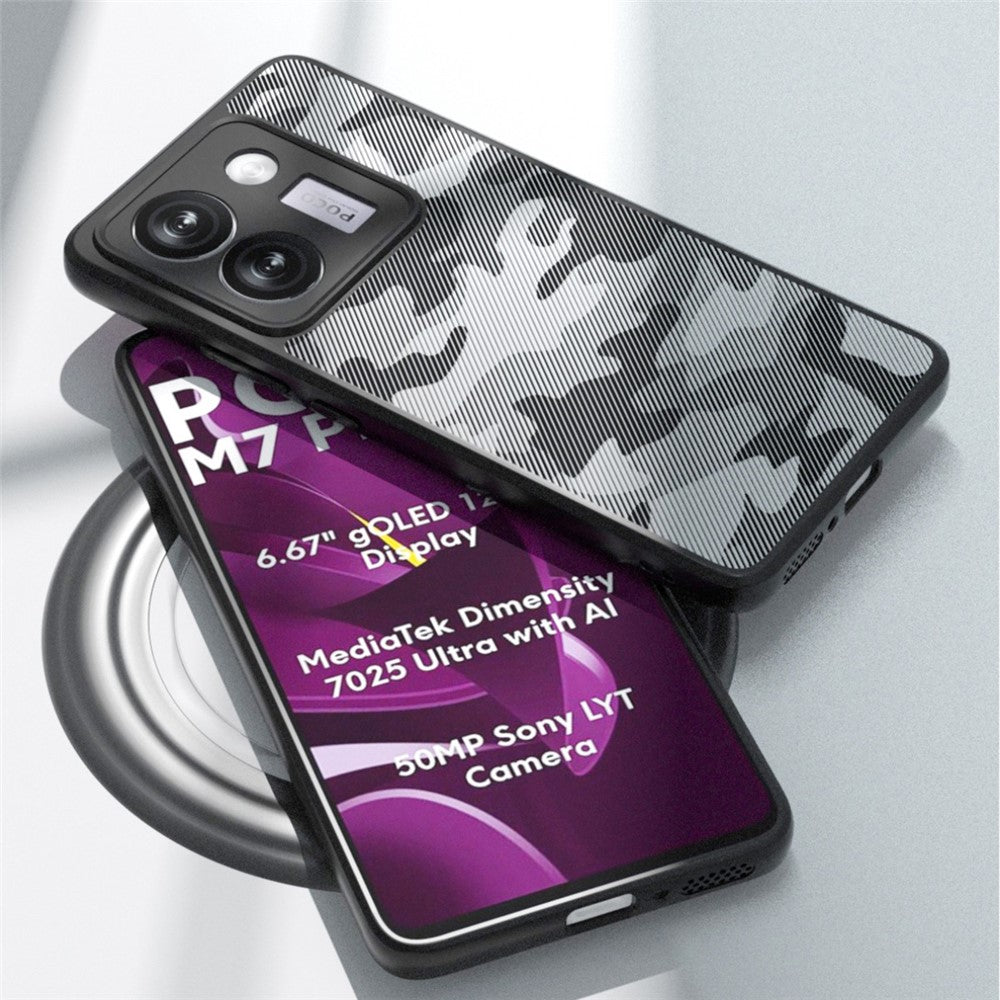 IBMRS For Xiaomi Poco M7 Pro 5G Case Soft TPU Frame Hard PC Back Anti-Fall Phone Cover