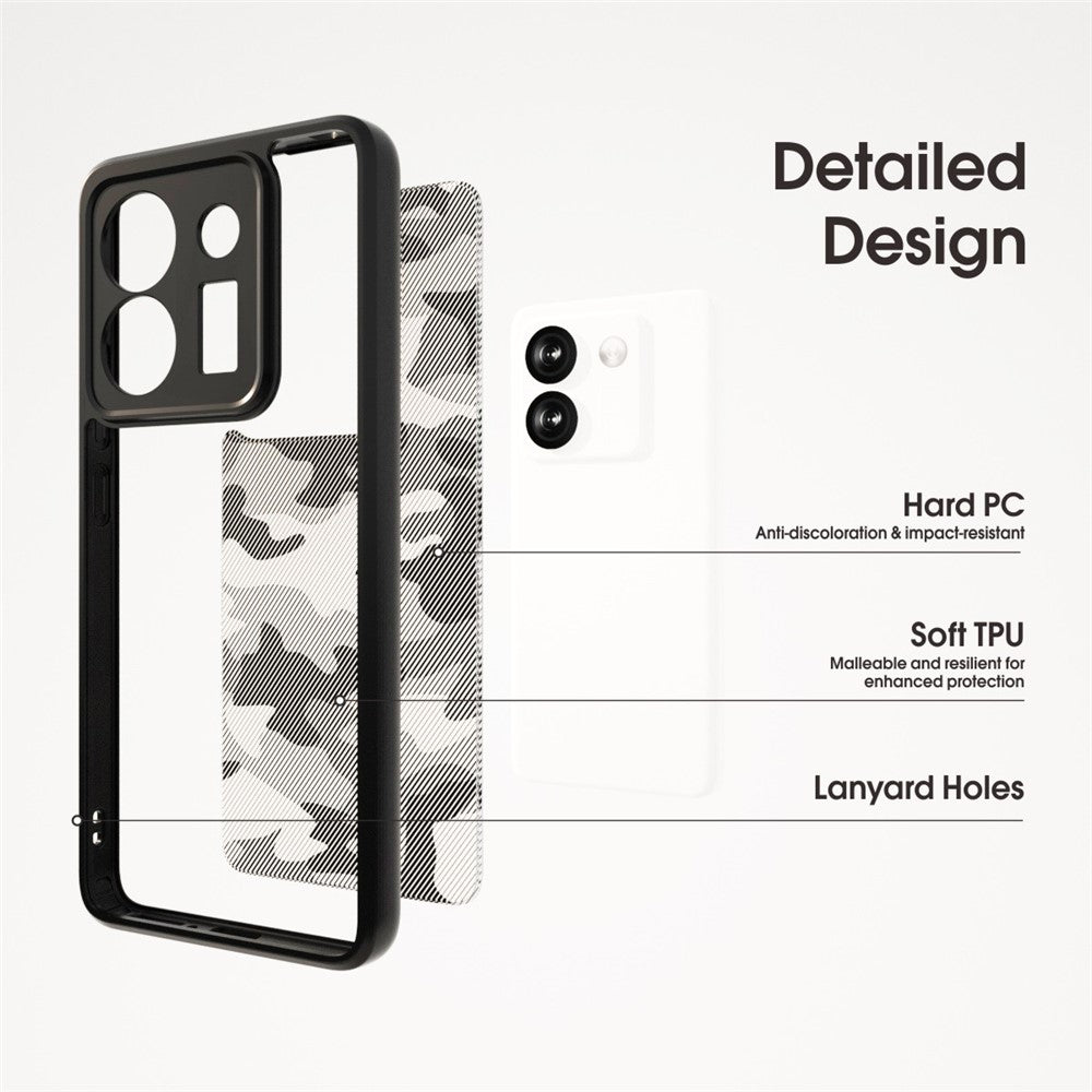 IBMRS For Xiaomi Poco M7 Pro 5G Case Soft TPU Frame Hard PC Back Anti-Fall Phone Cover