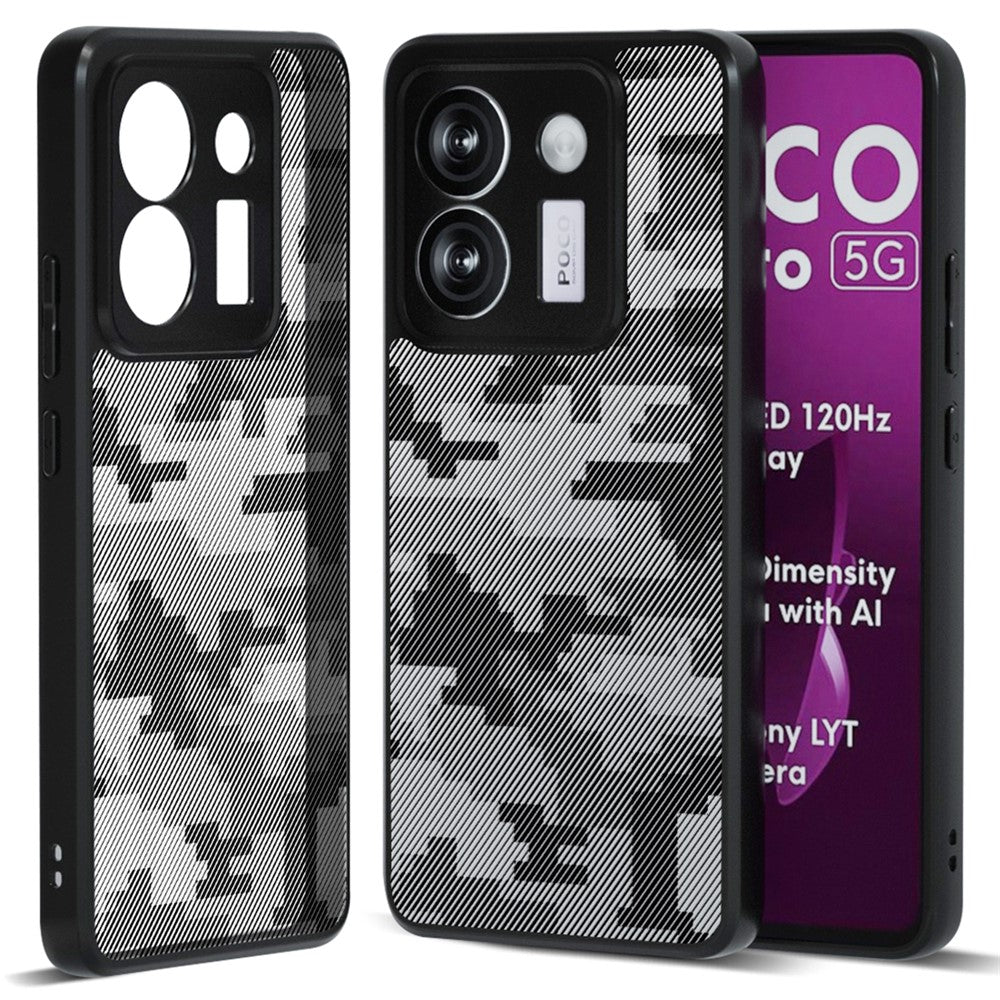 IBMRS For Xiaomi Poco M7 Pro 5G Case Soft TPU Frame Hard PC Back Anti-Fall Phone Cover