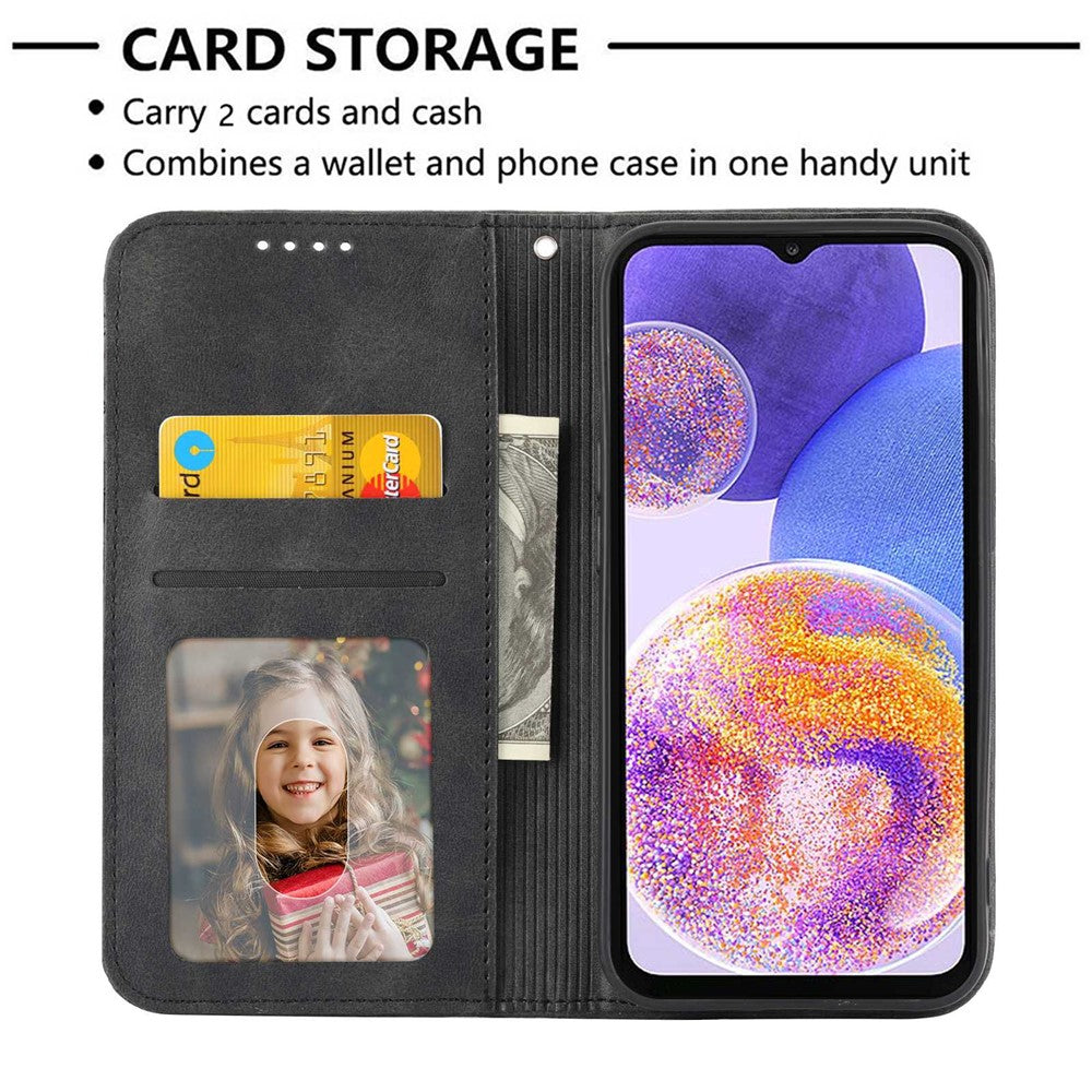 For Samsung Galaxy S22+ 5G Calf Texture PU Leather Imprinted Rhombus Pattern Case Phone Wallet Stand Cover with Strap