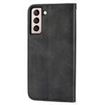 For Samsung Galaxy S22+ 5G Calf Texture PU Leather Imprinted Rhombus Pattern Case Phone Wallet Stand Cover with Strap