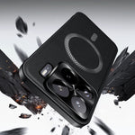 For Xiaomi 15S Pro Magnetic Case PU TPU PC Phone Back Cover with Metal Lens Frame