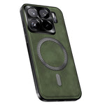 For Xiaomi 15S Pro Magnetic Case PU TPU PC Phone Back Cover with Metal Lens Frame