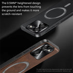 For Xiaomi Poco M7 Pro 5G Case Magnetic Case PU TPU PC Phone Back Cover with Metal Lens Frame
