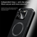 For Xiaomi Poco M7 Pro 5G Case Magnetic Case PU TPU PC Phone Back Cover with Metal Lens Frame