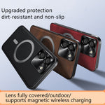 For Xiaomi Poco M7 Pro 5G Case Magnetic Case PU TPU PC Phone Back Cover with Metal Lens Frame