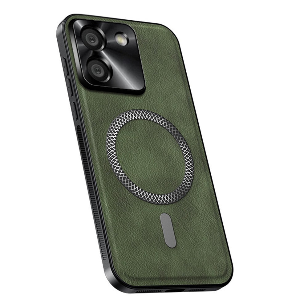 For Xiaomi Poco M7 Pro 5G Case Magnetic Case PU TPU PC Phone Back Cover with Metal Lens Frame
