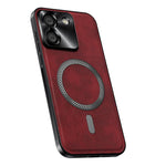 For Xiaomi Poco M7 Pro 5G Case Magnetic Case PU TPU PC Phone Back Cover with Metal Lens Frame