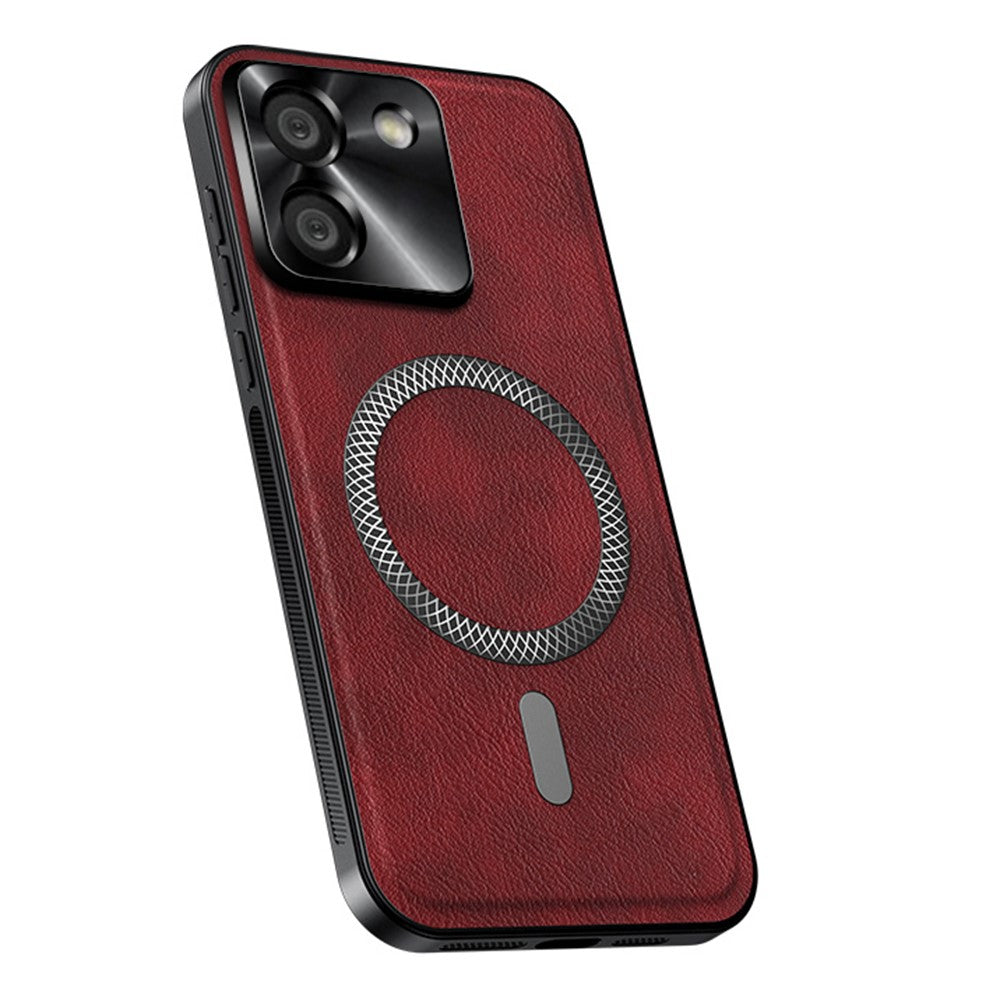 For Xiaomi Poco M7 Pro 5G Case Magnetic Case PU TPU PC Phone Back Cover with Metal Lens Frame