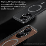 For Xiaomi Redmi Turbo 4 Pro 5G Magnetic Case PU TPU PC Phone Back Cover with Metal Lens Frame