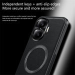 For Xiaomi Redmi Turbo 4 Pro 5G Magnetic Case PU TPU PC Phone Back Cover with Metal Lens Frame
