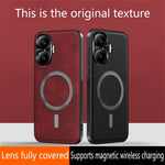 For Xiaomi Redmi Turbo 4 Pro 5G Magnetic Case PU TPU PC Phone Back Cover with Metal Lens Frame