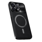 For Xiaomi Redmi K70 5G / Poco F6 Pro 5G Magnetic Case PU TPU PC Phone Back Cover with Metal Lens Frame