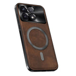 For Xiaomi Redmi K70 5G / Poco F6 Pro 5G Magnetic Case PU TPU PC Phone Back Cover with Metal Lens Frame