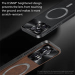 For Xiaomi Redmi K70E 5G / Poco X6 Pro 5G Magnetic Case PU TPU PC Phone Back Cover with Metal Lens Frame