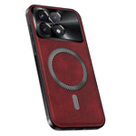 For Xiaomi Redmi K70E 5G / Poco X6 Pro 5G Magnetic Case PU TPU PC Phone Back Cover with Metal Lens Frame