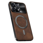 For Xiaomi Redmi K70E 5G / Poco X6 Pro 5G Magnetic Case PU TPU PC Phone Back Cover with Metal Lens Frame