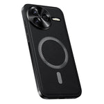 For Xiaomi Redmi K80 5G / Poco F7 Pro 5G Magnetic Case PU TPU PC Phone Back Cover with Metal Lens Frame