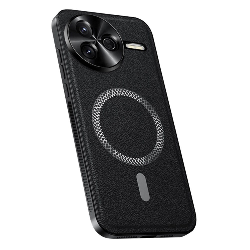 For Xiaomi Redmi K80 5G / Poco F7 Pro 5G Magnetic Case PU TPU PC Phone Back Cover with Metal Lens Frame