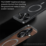 For Xiaomi Redmi K80 5G / Poco F7 Pro 5G Magnetic Case PU TPU PC Phone Back Cover with Metal Lens Frame
