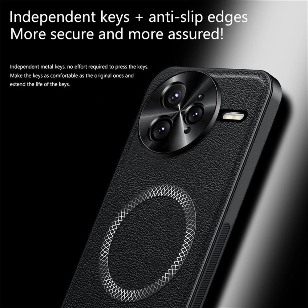 For Xiaomi Redmi K80 5G / Poco F7 Pro 5G Magnetic Case PU TPU PC Phone Back Cover with Metal Lens Frame