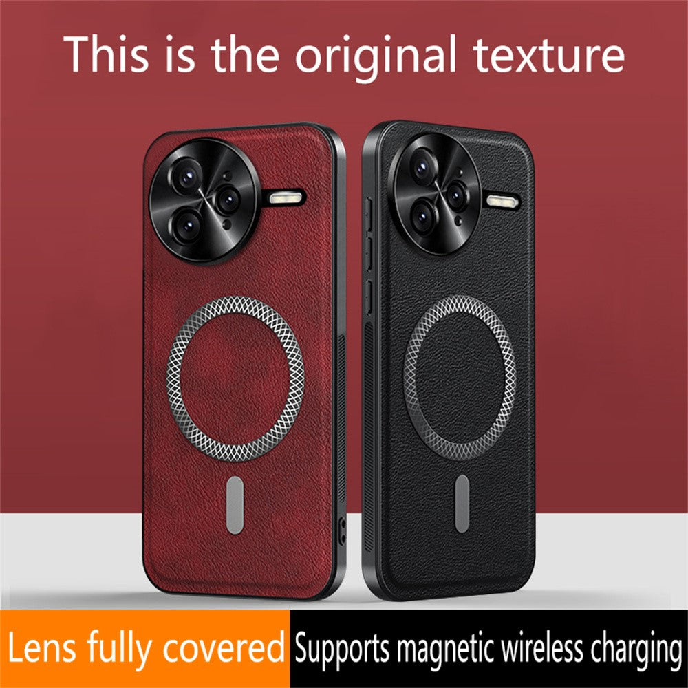 For Xiaomi Redmi K80 5G / Poco F7 Pro 5G Magnetic Case PU TPU PC Phone Back Cover with Metal Lens Frame