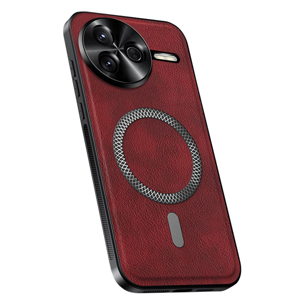 For Xiaomi Redmi K80 5G / Poco F7 Pro 5G Magnetic Case PU TPU PC Phone Back Cover with Metal Lens Frame