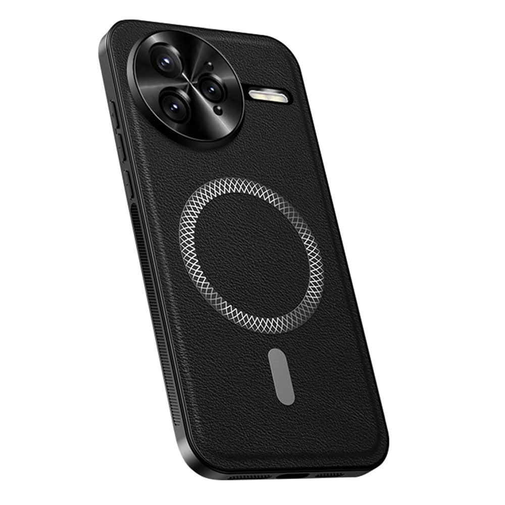 For Xiaomi Redmi K80 Pro 5G Magnetic Case PU TPU PC Phone Back Cover with Metal Lens Frame