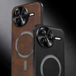 For Xiaomi Redmi K80 Pro 5G Magnetic Case PU TPU PC Phone Back Cover with Metal Lens Frame