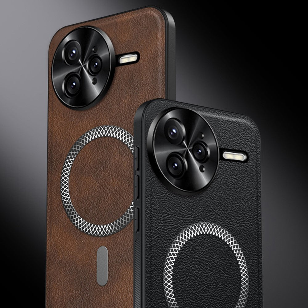 For Xiaomi Redmi K80 Pro 5G Magnetic Case PU TPU PC Phone Back Cover with Metal Lens Frame