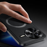 For Xiaomi Redmi K80 Pro 5G Magnetic Case PU TPU PC Phone Back Cover with Metal Lens Frame
