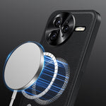 For Xiaomi Redmi K80 Pro 5G Magnetic Case PU TPU PC Phone Back Cover with Metal Lens Frame