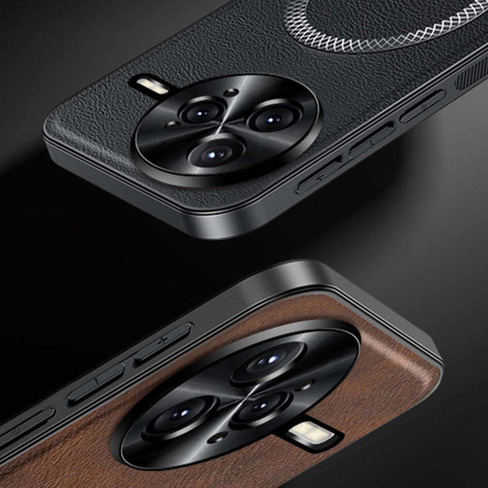 For Xiaomi Redmi K80 Pro 5G Magnetic Case PU TPU PC Phone Back Cover with Metal Lens Frame
