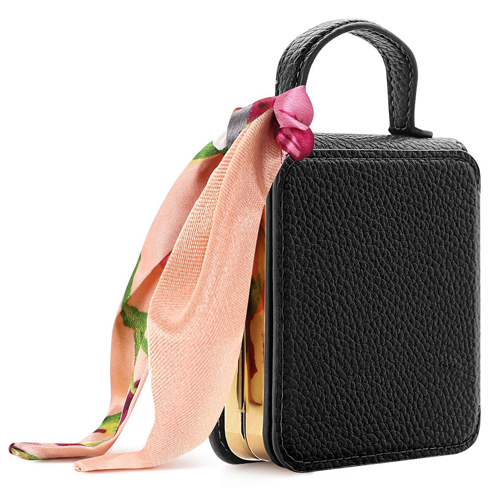 Til Samsung Galaxy Z Flip7 5G etui PU-læder + PC-håndtaske telefoncover med spejl