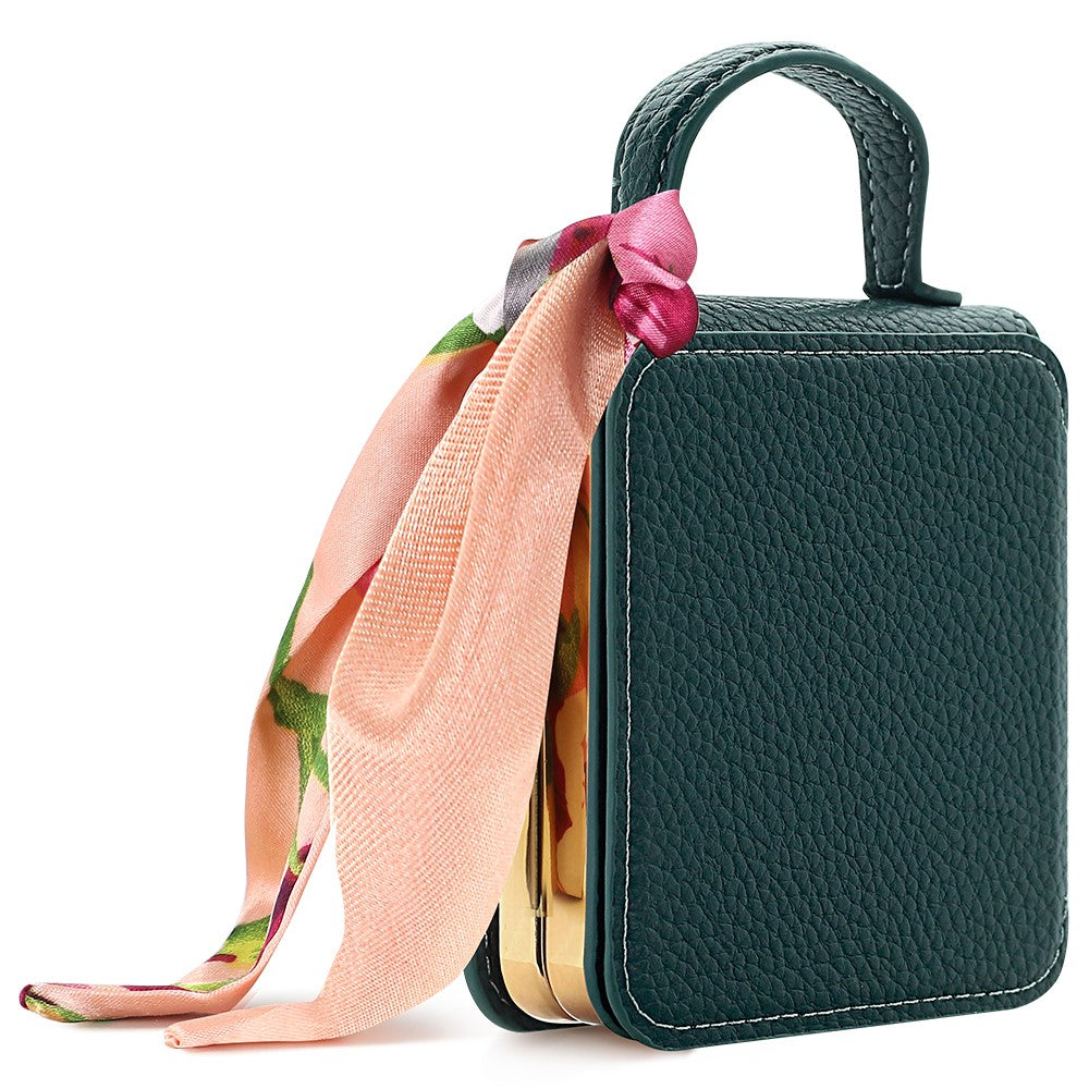 Til Samsung Galaxy Z Flip7 5G etui PU-læder + PC-håndtaske telefoncover med spejl