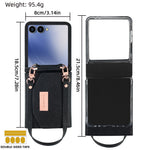 Til Samsung Galaxy Z Flip7 5G Pung-Etui PU + PC Stødsikkert Telefoncover med Håndrem