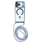 For iPhone 18 Pro Max / 17 Pro Max Case Compatible with MagSafe Electroplating Edge TPU Phone Cover with Shoulder Strap