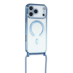 For iPhone 18 Pro Max / 17 Pro Max Case Compatible with MagSafe Electroplating Edge TPU Phone Cover with Shoulder Strap