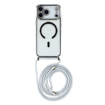 For iPhone 18 Pro Max / 17 Pro Max Case Compatible with MagSafe Electroplating Edge TPU Phone Cover with Shoulder Strap