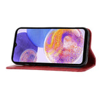 Til Samsung Galaxy A32 5G / M32 5G Stødsikker Kalvelæderstruktur Pungfoderal Mobilcover i PU-læder med Præget Diamantmønster og Rem