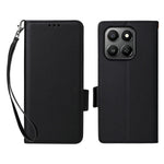 For Honor 400 Smart 5G / 4G / X7d 4G Case with Wrist Strap Litchi Texture PU Leather Wallet Phone Cover