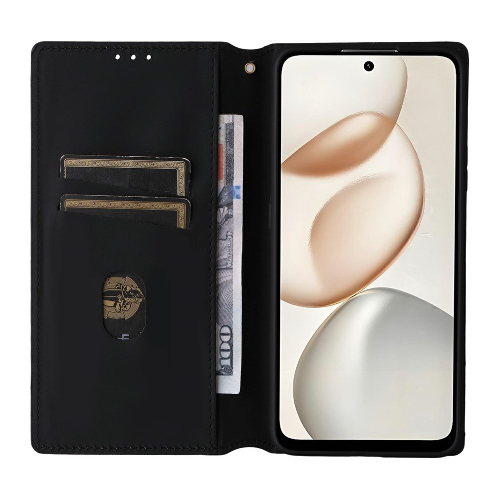 For Honor 400 Smart 5G / 4G / X7d 4G Case Wallet Rhombus Imprinted Leather Phone Cover